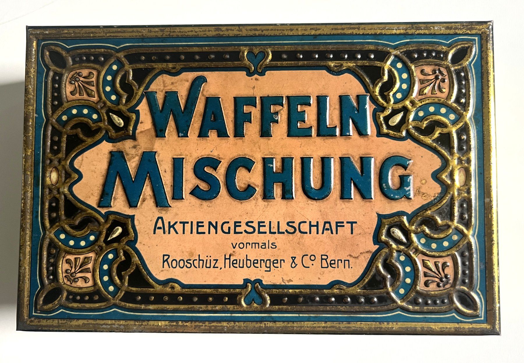 Barattoli: Rare alte Blechdose ROOSCHÜZ, HEUBERGER & CO A.G. - BERN – Usato da Rothrist venduto da Brandystar