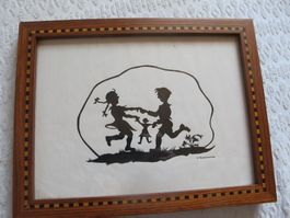 Original-Scherenschnitt Vintage