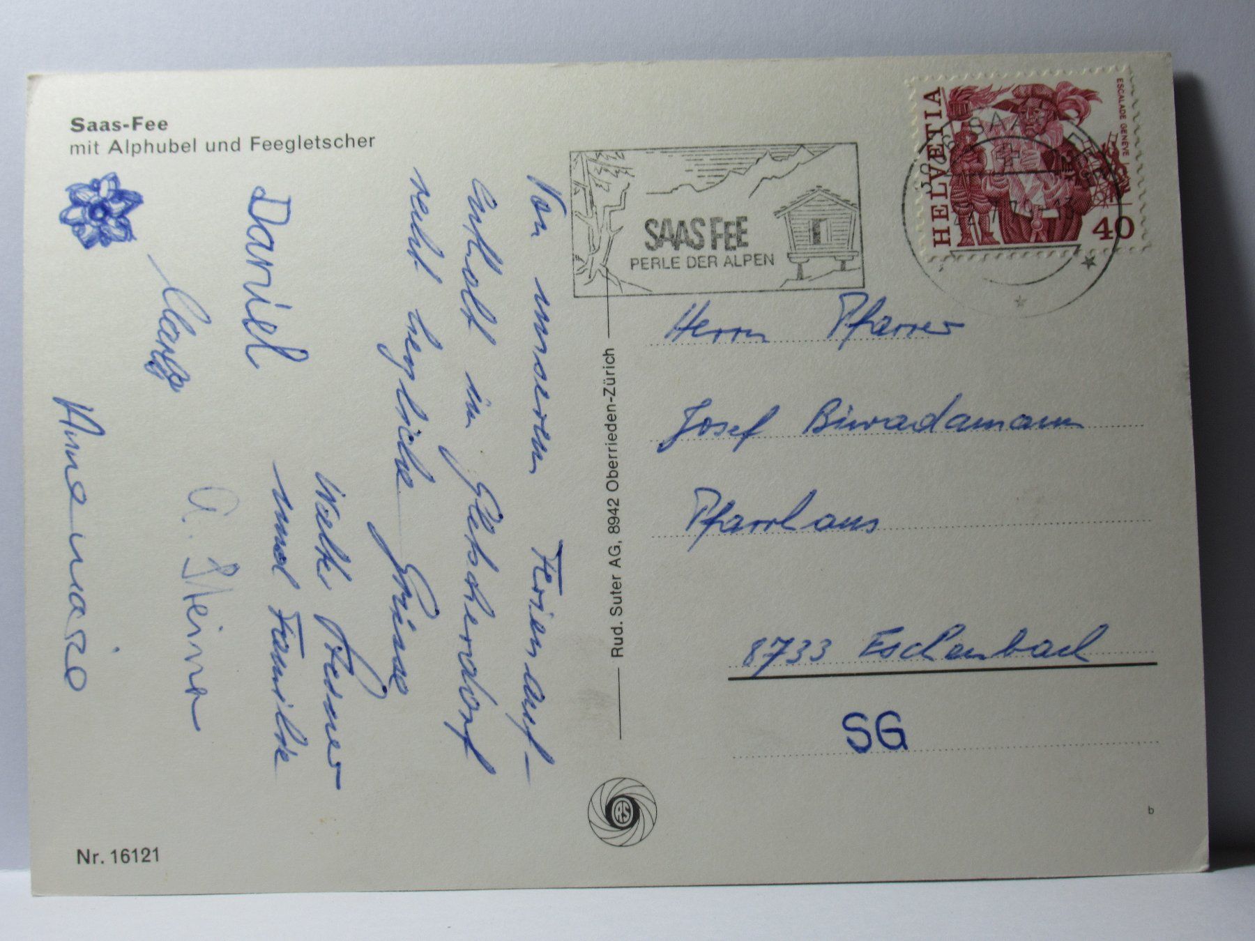 Cartoline postali: Saas - Fee – Usato da Grenchen venduto da frechri 1