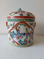 antike chinesische Porzellan Dose mit Deckel  gemarkt