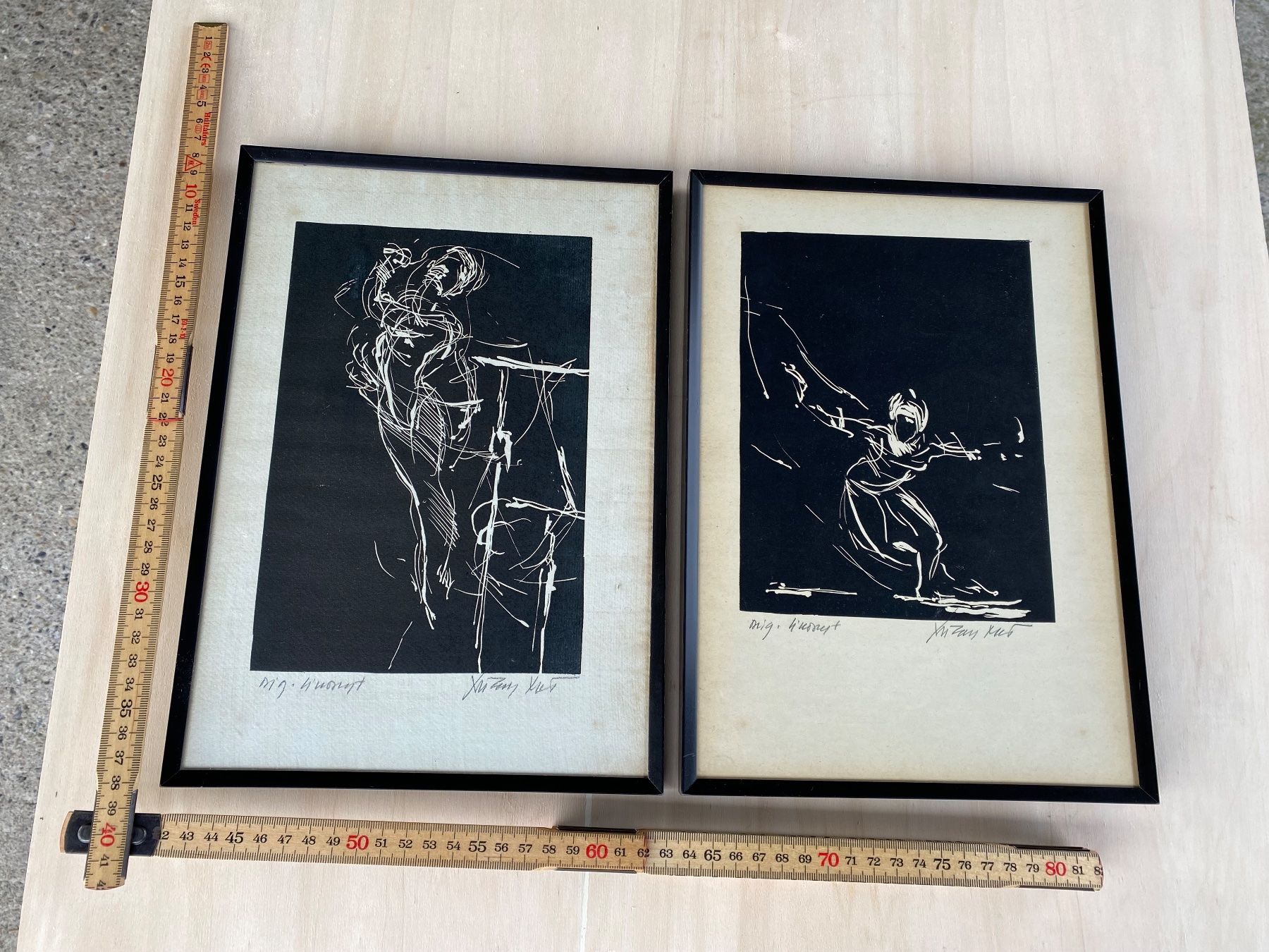 Grafiken & Lithographien: 2 Lithographien von Milan Med – Gebraucht aus Feldbach von Olive1 9