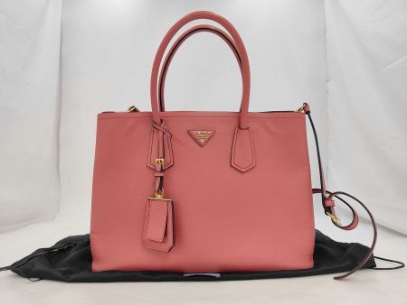 🌸 PRADA SAFFIANO DOUBLE TOTE IN KORALLROSA