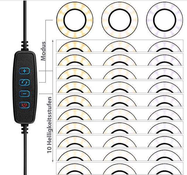 Staffe: Schwanenhals: Selfie-Ringlicht mit Smartphone-Halterung – Nuovo e nell'imballaggio originale da Bülach venduto da StoreInShopSwiss 6