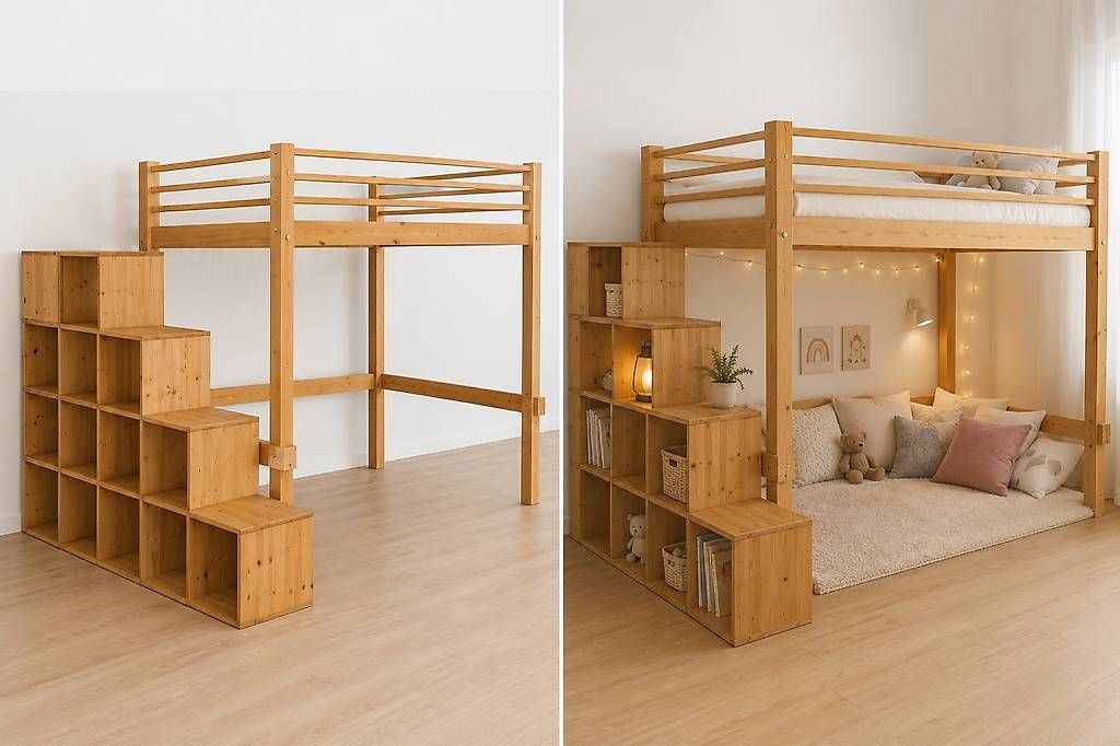 Letti: Lit mezzanine bois massif – Usato da Neuchâtel venduto da Elfi_85
