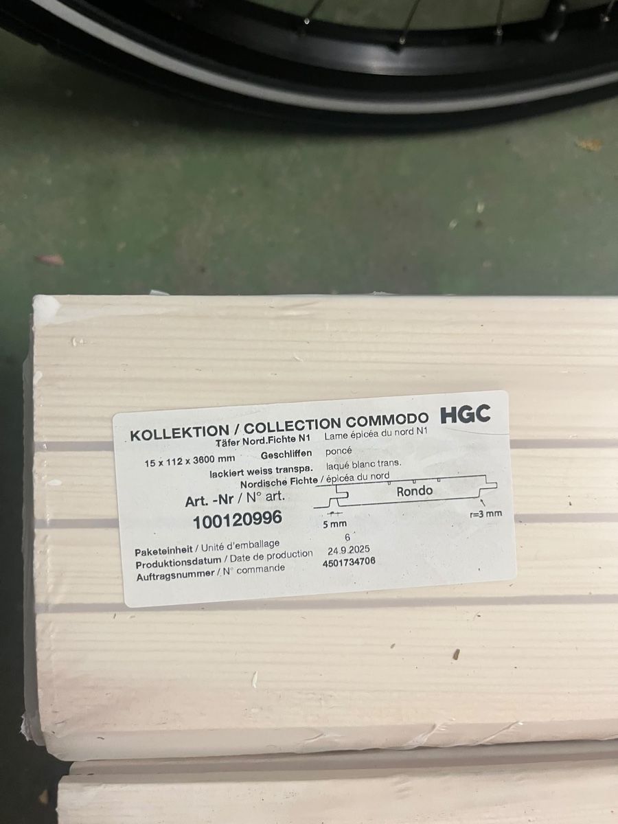 Holzartikel: Täfer Commodo, Fichte weiss – Neu und originalverpackt aus Grenchen von Alfa164turbo 2