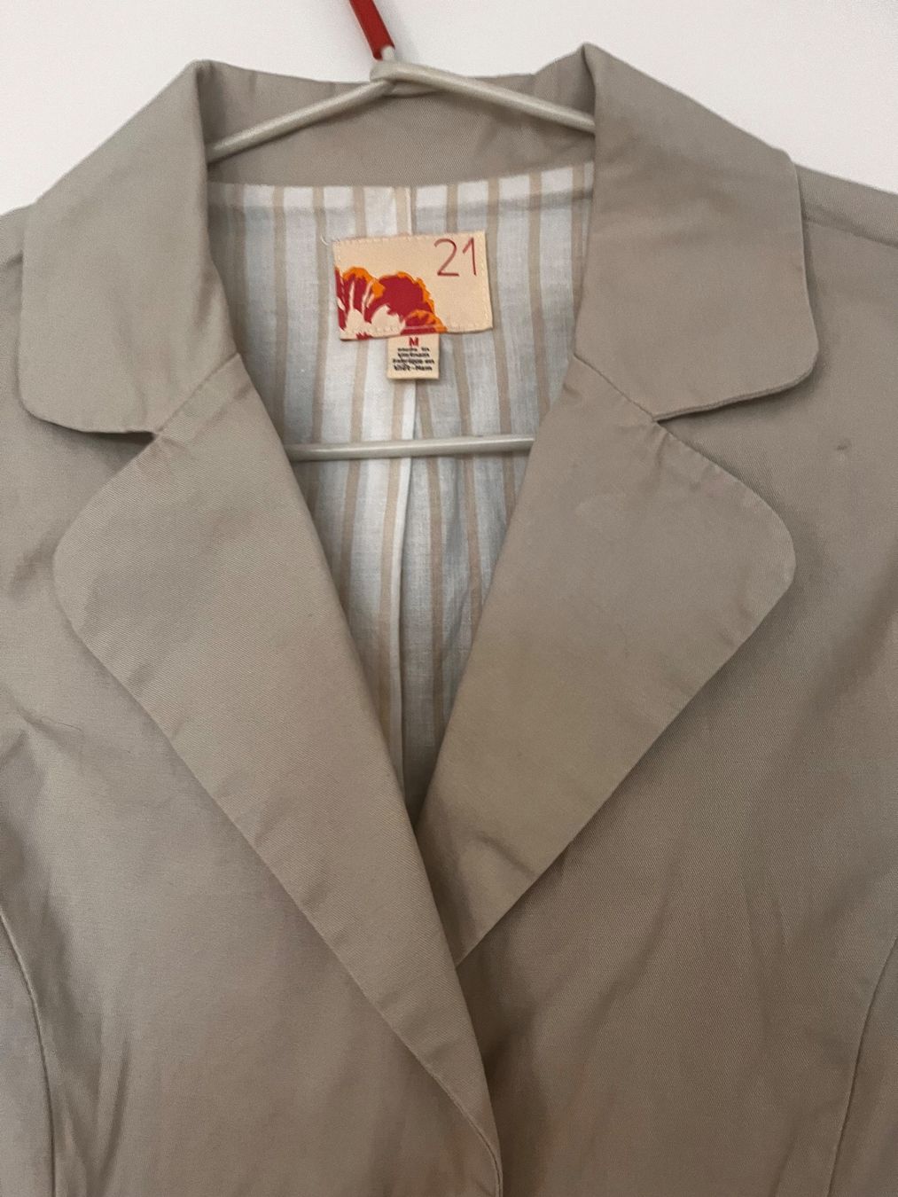Giacche: Jacke Blazer Baumwolle M beige kurzärmel – Usato da Zürich venduto da maral787 2