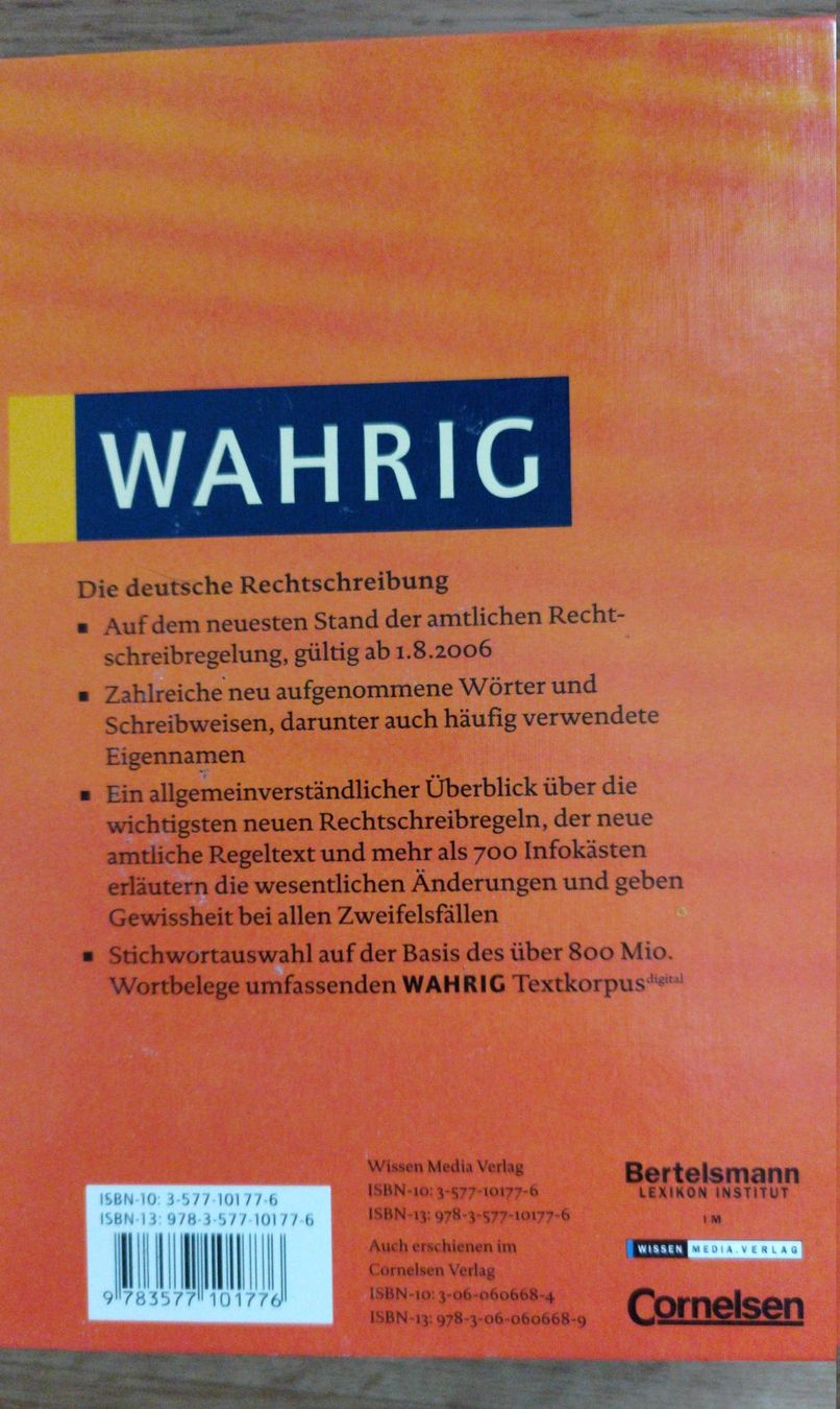 Duden Sprachbuch Deutsch WAHRIG Rechtschreibung Schlerduden (Gebraucht) in  Inwil fr CHF 9  mit Lieferung auf Ricardo kaufen