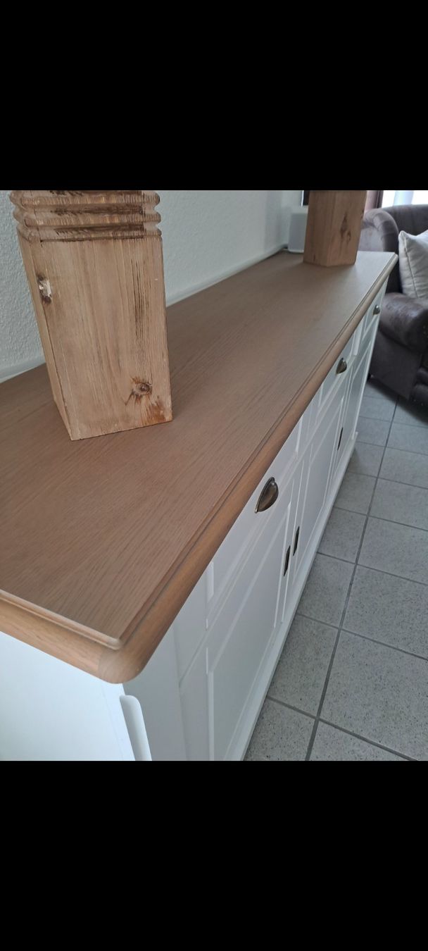 Maisons du monde Cassettiere: *Schönes Sideboard in weiss mit Holz* – Usato da Teufenthal AG venduto da Silbermond74 2