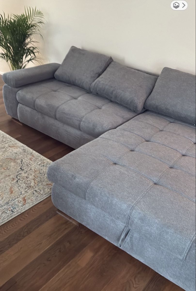 Conforama Sofas: Divano angolare grigio in tessuto  – Neu (gemäss Beschreibung) aus Rapperswil SG von fed_yjm2 1