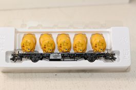 Waggon mit 5 Behältern Märklin 48531 HO/AC mit OVP
