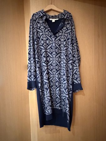 Kleid Diane von Furstenberg blau gemustert Grösse S