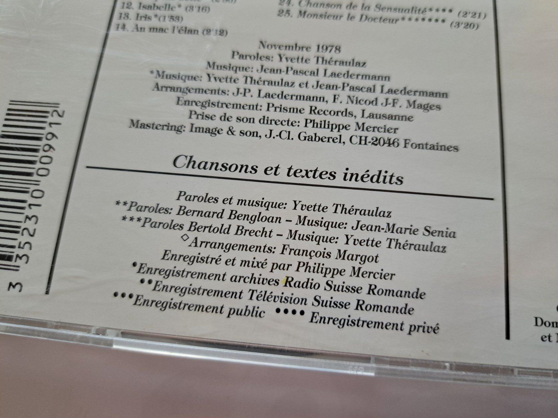 CD: Cd Yvette Théraulaz - Fais Attention  – Usato da Pully venduto da bro_n52j 3