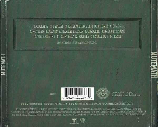 CD: Mutemath – Mutemath – Usato da St.Gallen venduto da jalamusic 1