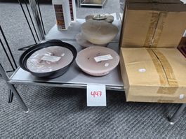447 Posten Kerzen mit Schalen aus Liquidation