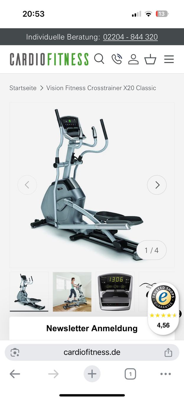 Horizon Vélos d'appartement: Crosstrainer Horizon - X20 - Elliptical trainer – D'occasion à Zürich par Armoo
