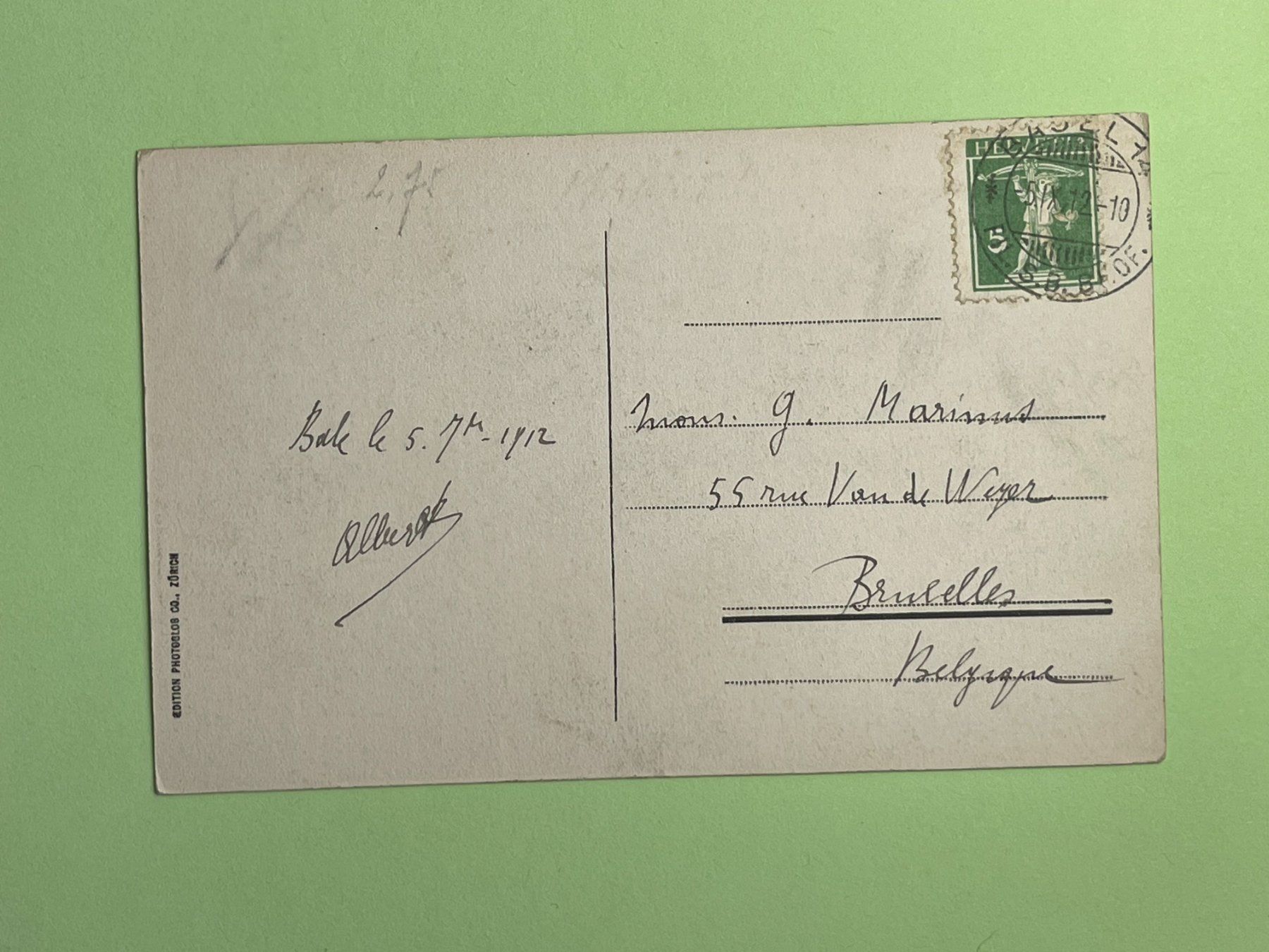 Cartoline postali: Basel - Marktplatz - 1912 – Usato da Steg VS venduto da danwer74 1