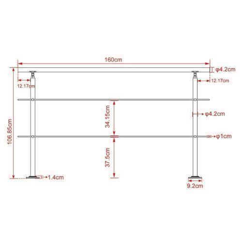 Geländer: 57214 - Edelstahl Treppengeländer 160cm - 2 Querstreben – Neu und originalverpackt aus Wallenwil von toesstal-vertrieb 2