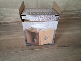Aromalampe aus Bambus und Keramik