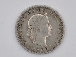 20 rappen 1898 Seltene Jahre