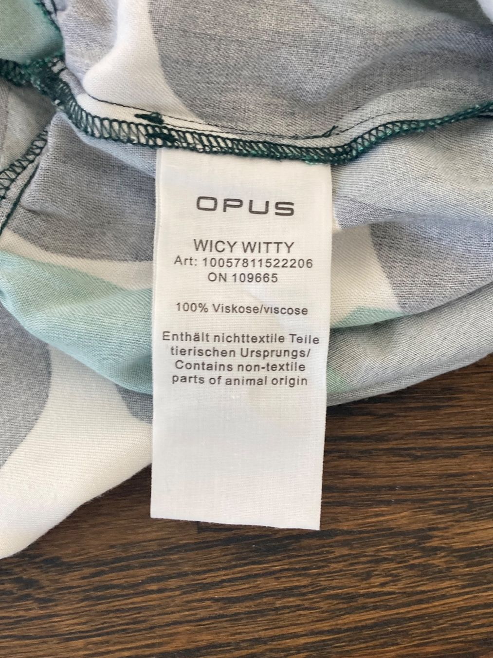 Opus Vestiti: OPUS Freizeitkleid, Gr. 34, Grün/Schwarz/Beige – Usato da Dübendorf venduto da Blueprint1 4