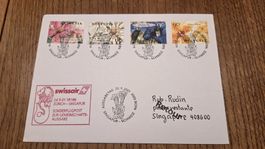 2001 FDC Sonderflug Schweiz - Singapore