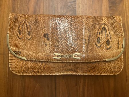 Vintage Designer Handtasche, Schlangenleder