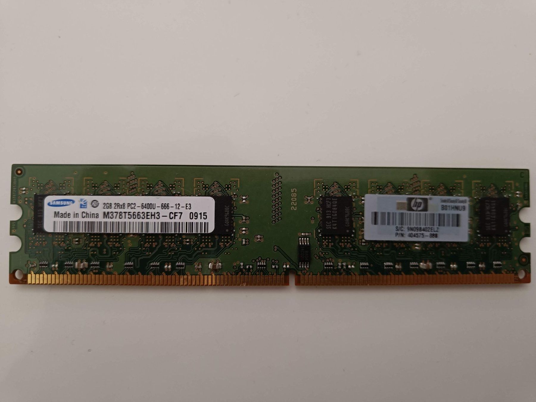 Samsung Memoria / RAM: 2Gb PC2-6400U DDR2 Samsung – Usato da Le Grand-Saconnex venduto da mcmartins 2