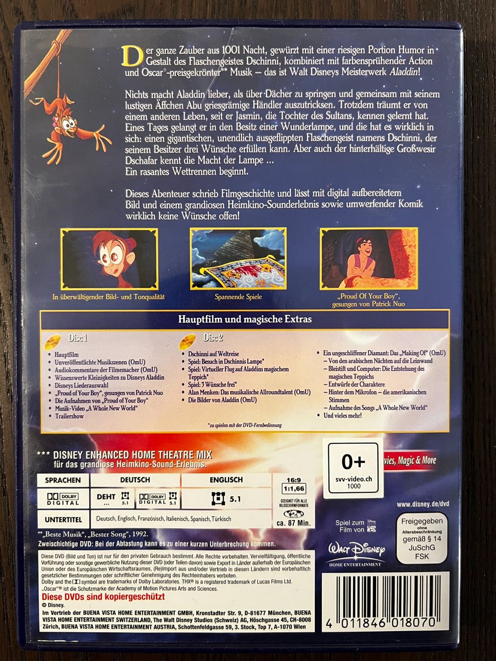 Alle DVDs: Aladdin (Disney) – Gebraucht aus Zürich von FilmFreunde 1