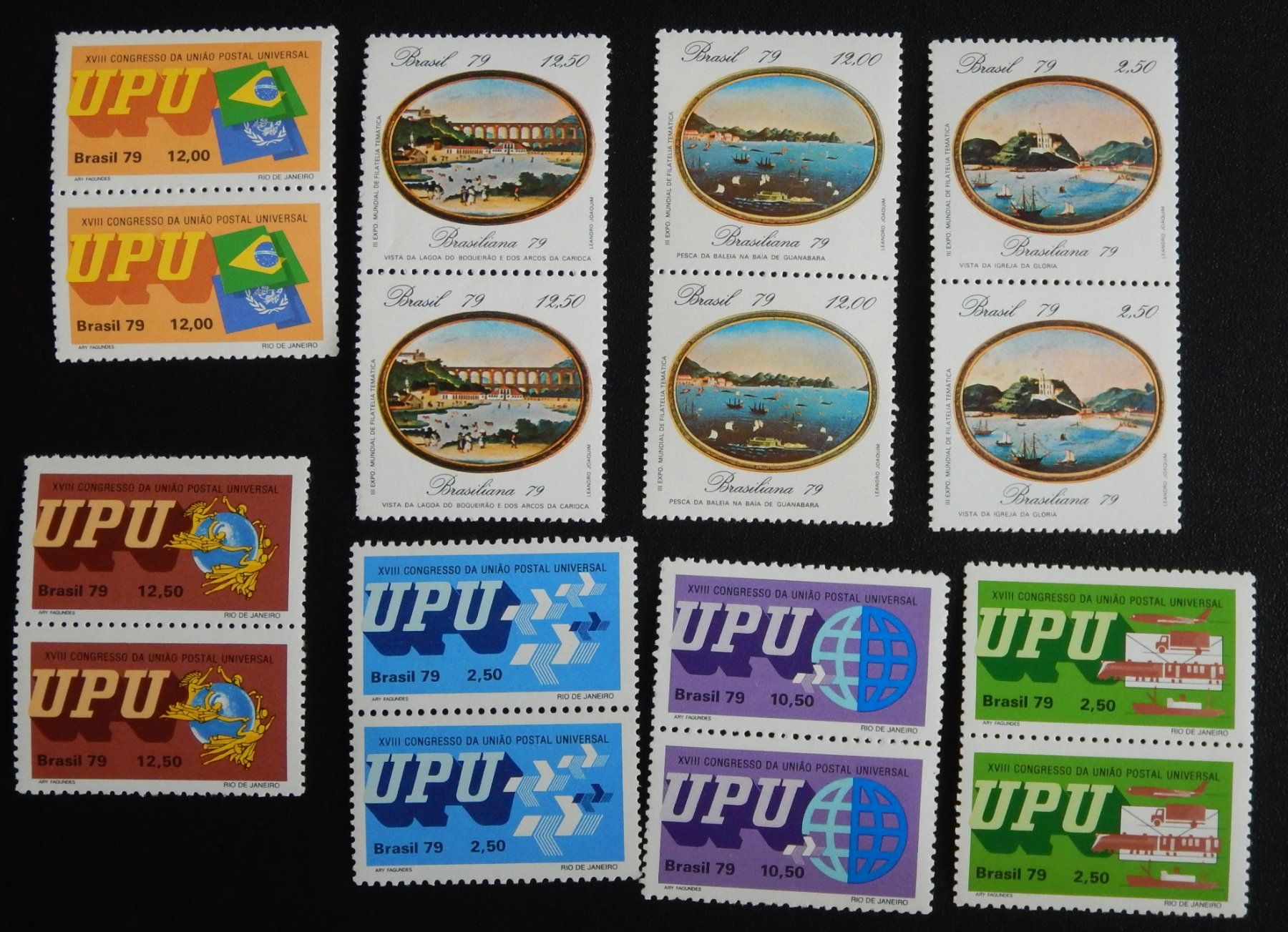 Alle Briefmarken: Brasilien Kat. 1723-1730 ** 1979 – Gebraucht aus Zürich von Muehlekauf