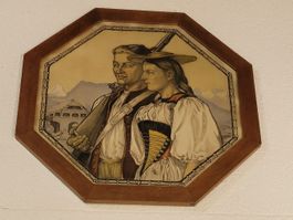Bild mit Holzrahmen