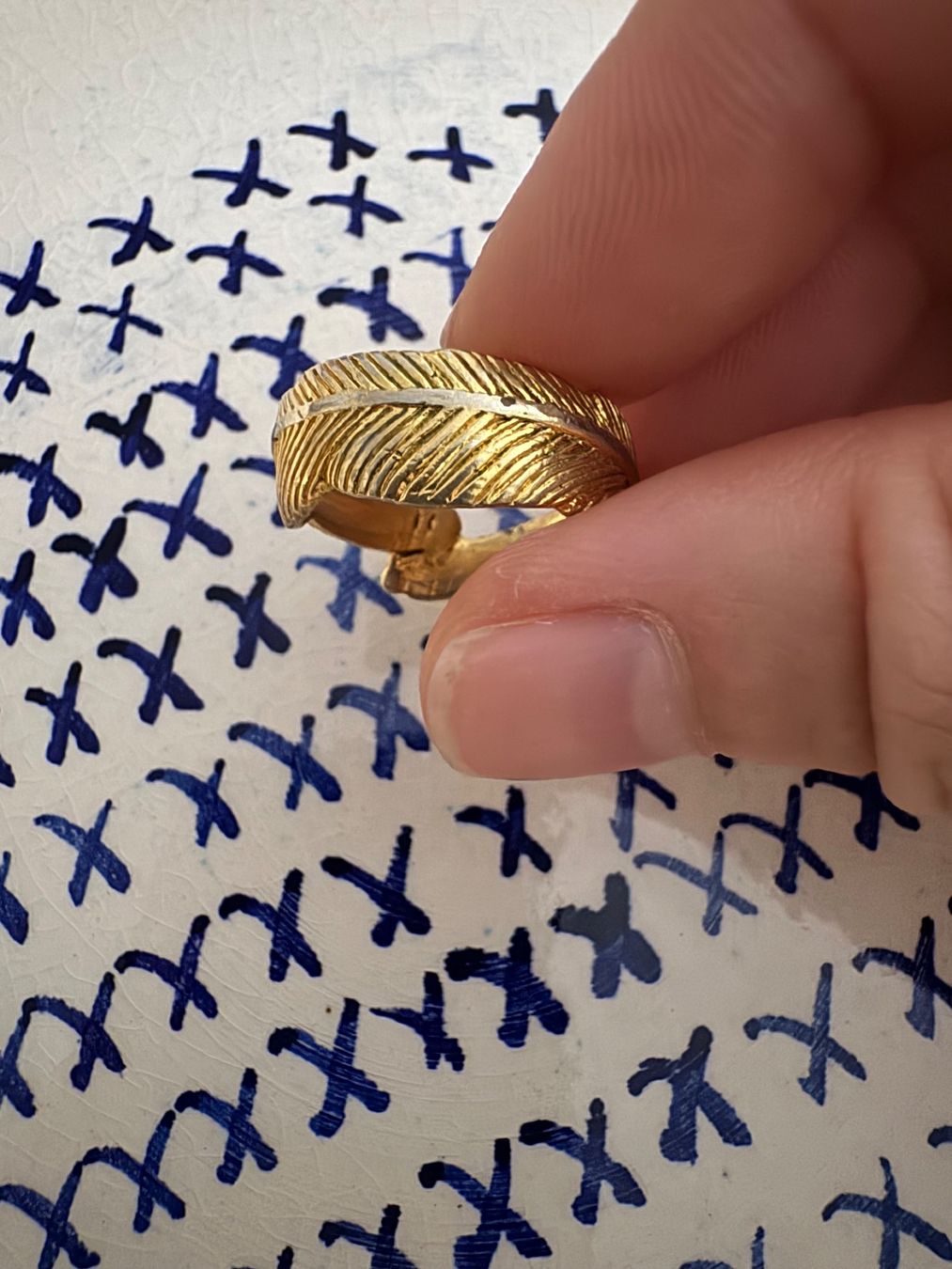 Bagues: Gold colored feather wrap around ring – D'occasion à Zürich par kri_zhv2 2