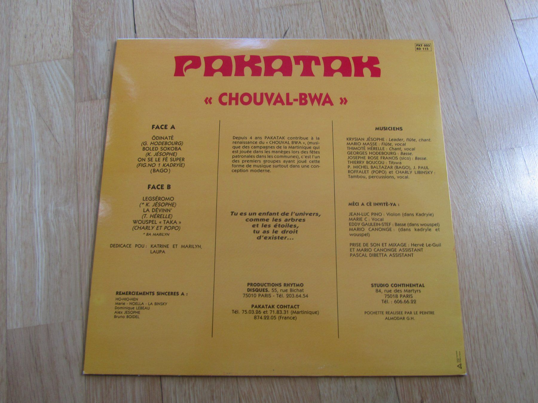 Schallplatten: Pakatak :Chouval-Bwa / Zouk, World Music – Gebraucht aus Seengen von mikelele 4