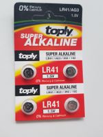 Knopfzellen Toply LR41 AG3 1.5V 4 Stück neu in OVP