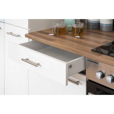 Cucine complete: 371 - Küchenzeile Singleküche 210cm Eiche/Sägerau/Weiss – Nuovo e nell'imballaggio originale da Wallenwil venduto da toesstalvertrieb 6