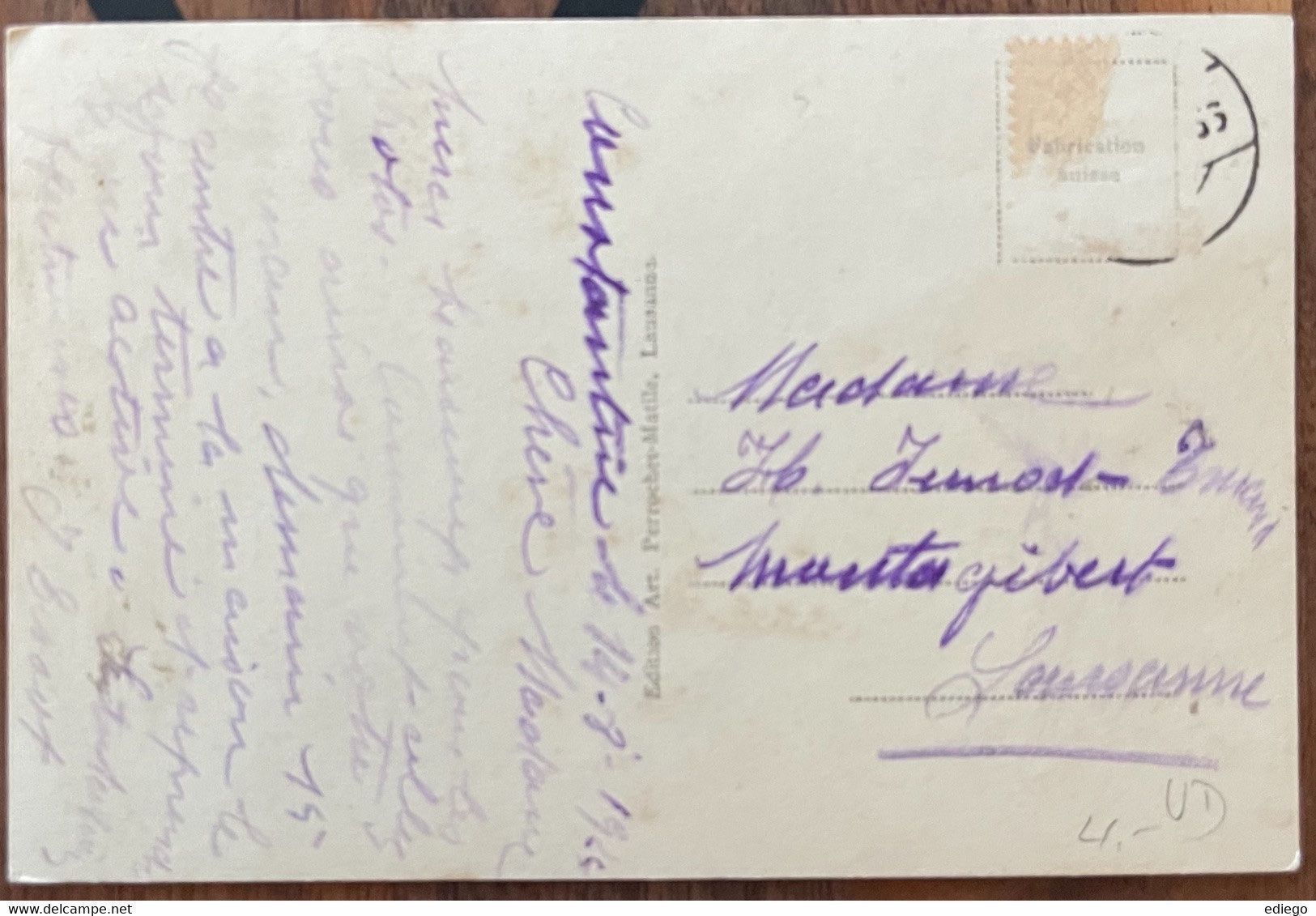 Ansichtskarten: CONSTANTINE - VULLY LES LACS 1925 – Gebraucht aus Lutry von Ediego 1