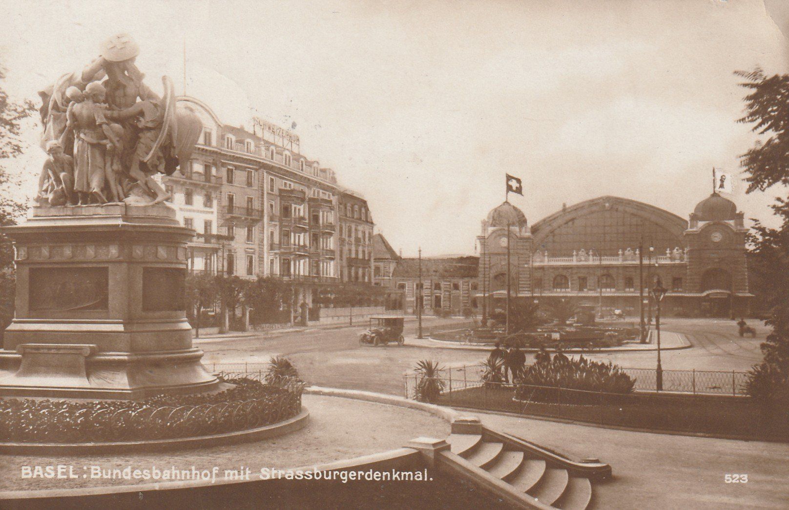 Cartoline postali: Seltene Ansichtskarte Basel Bundesbahnhof Strassburgerden... – Usato da Rupperswil venduto da Ema10