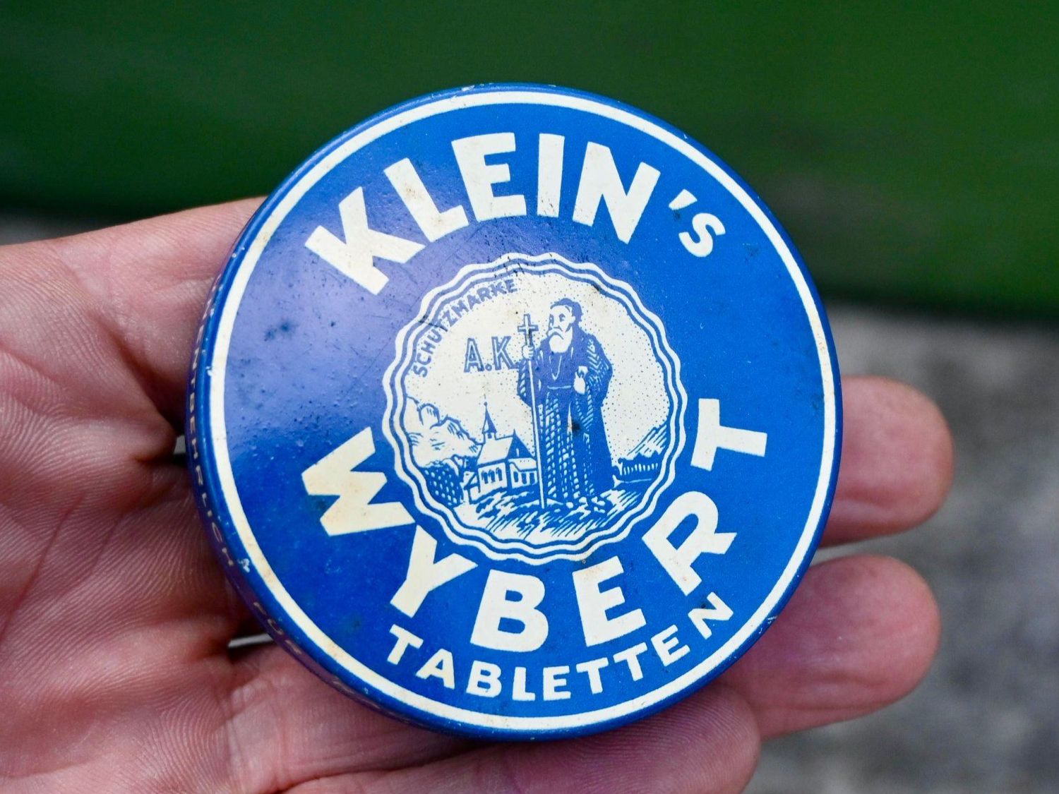Barattoli: alte Blechdose WYBERT Tabletten ANDRE KLEIN Basel Für Redner – Usato da Pfaffhausen venduto da mono_rec