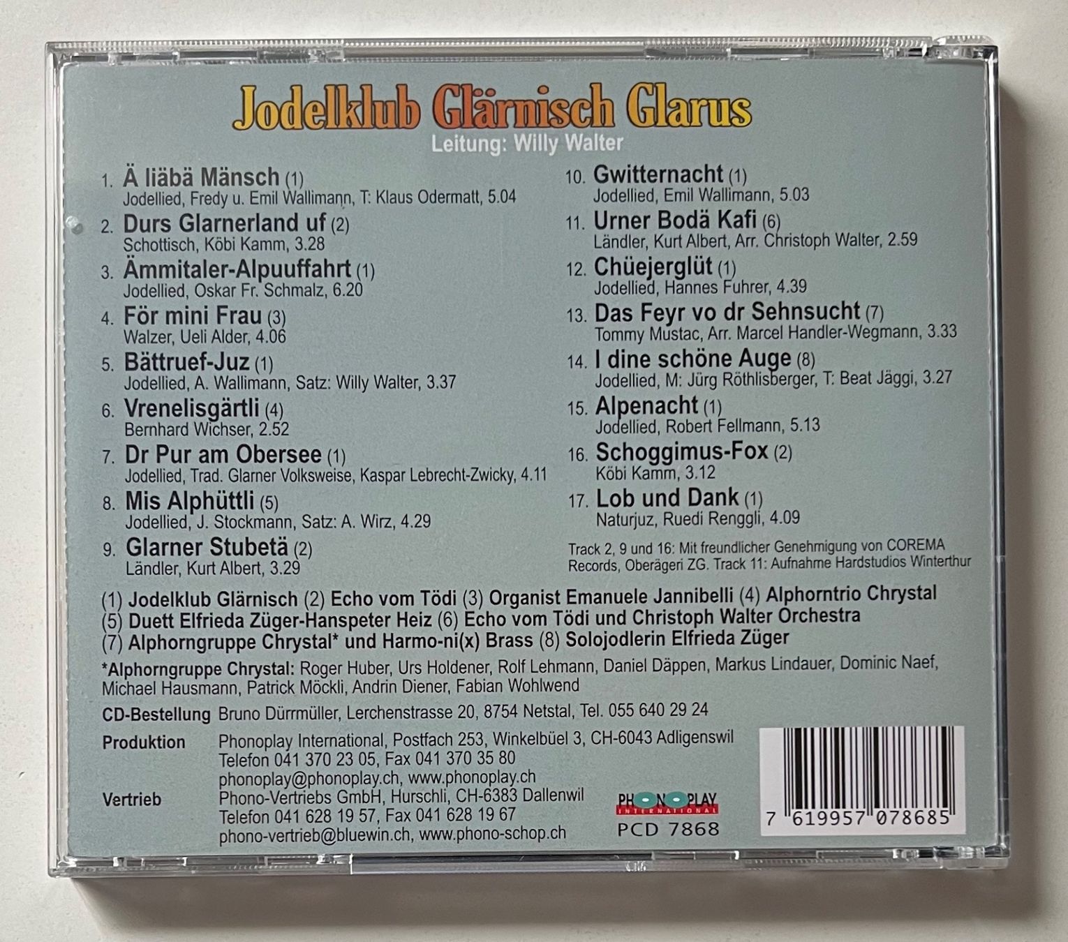CD: Jodelklub Glärnisch Glarus / Ä liäbä Mänsch – Usato da Näfels venduto da rottabi 1
