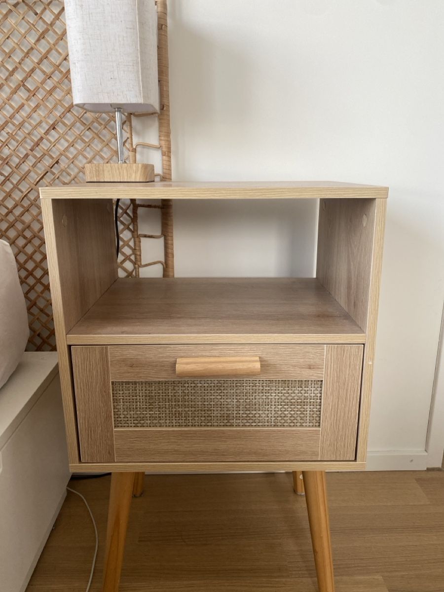 Nachttische: 2x RATTAN BEDSIDE TABLE – Neu (gemäss Beschreibung) aus Zürich von nat_bm5y