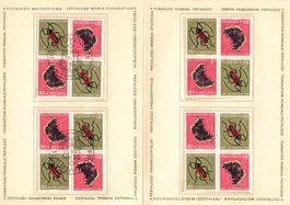 1953 Pro Juventute Folder mit 4 Herzstücken aus MH-Bogen
