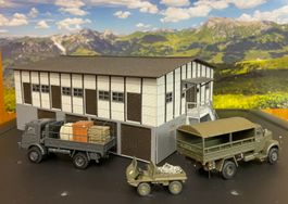 Modellbahnzubehör Militärbaracke nach Schweizervorbild 1:87