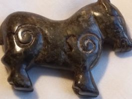 Antike handgeschnitzte Jade Figur Pferd 19Jhd. China