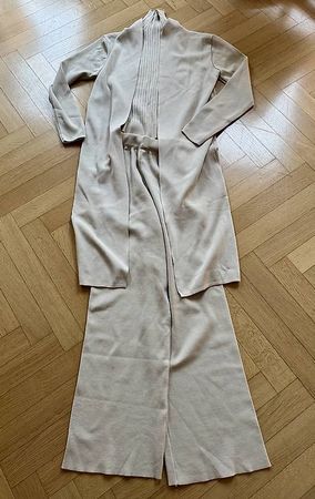 3-teiliges Strickset in creme/ beige in Grösse M/L