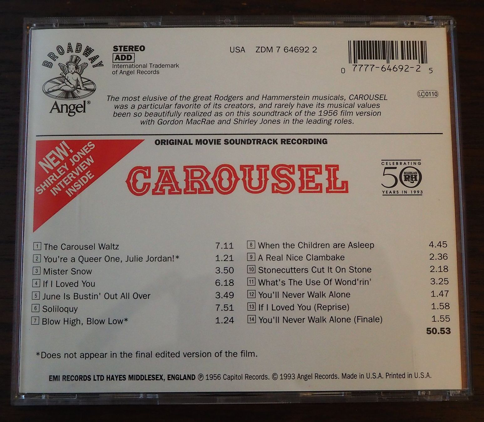 CD: Carousel / Rodgers & Hammerstein / Soundtrack – Usato da Chur venduto da big_5zx8 1