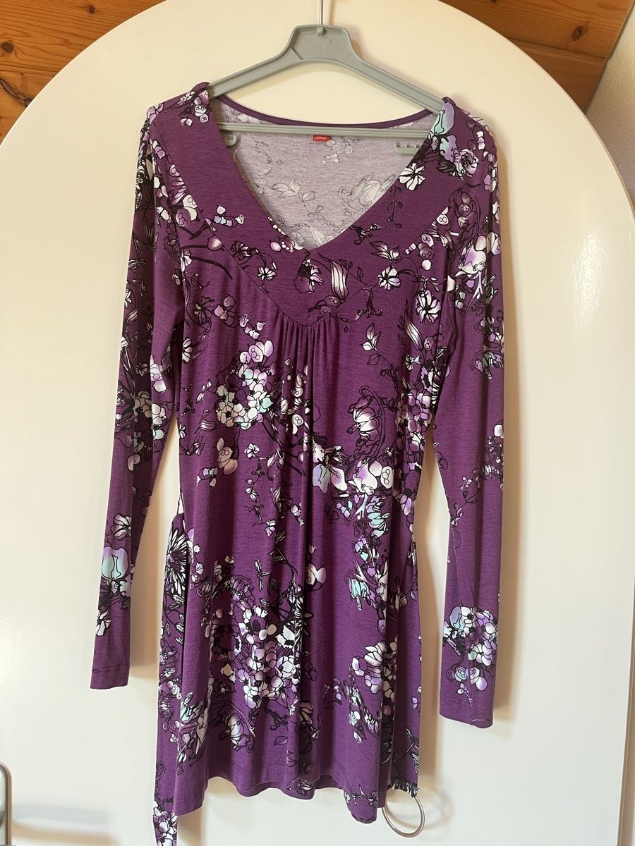 S.Oliver Vestiti: s.Oliver Kleid / Lila / Blumenmuster / Gr. 36 – Usato da Hünibach venduto da s.leptir 1