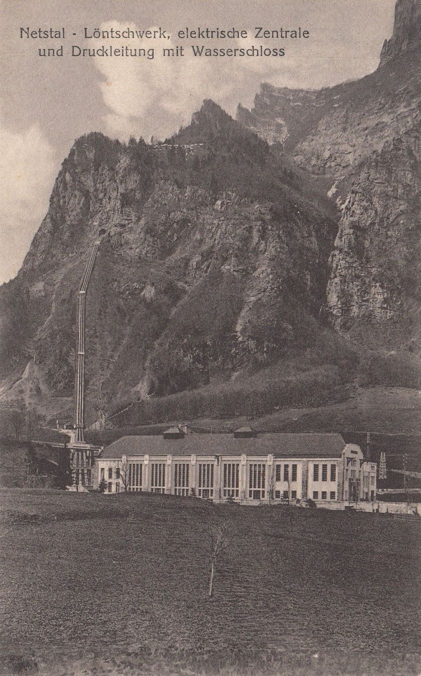 Cartoline postali: Netstal Löntschwerk 1917 – Usato da Bürglen TG venduto da StampGraf