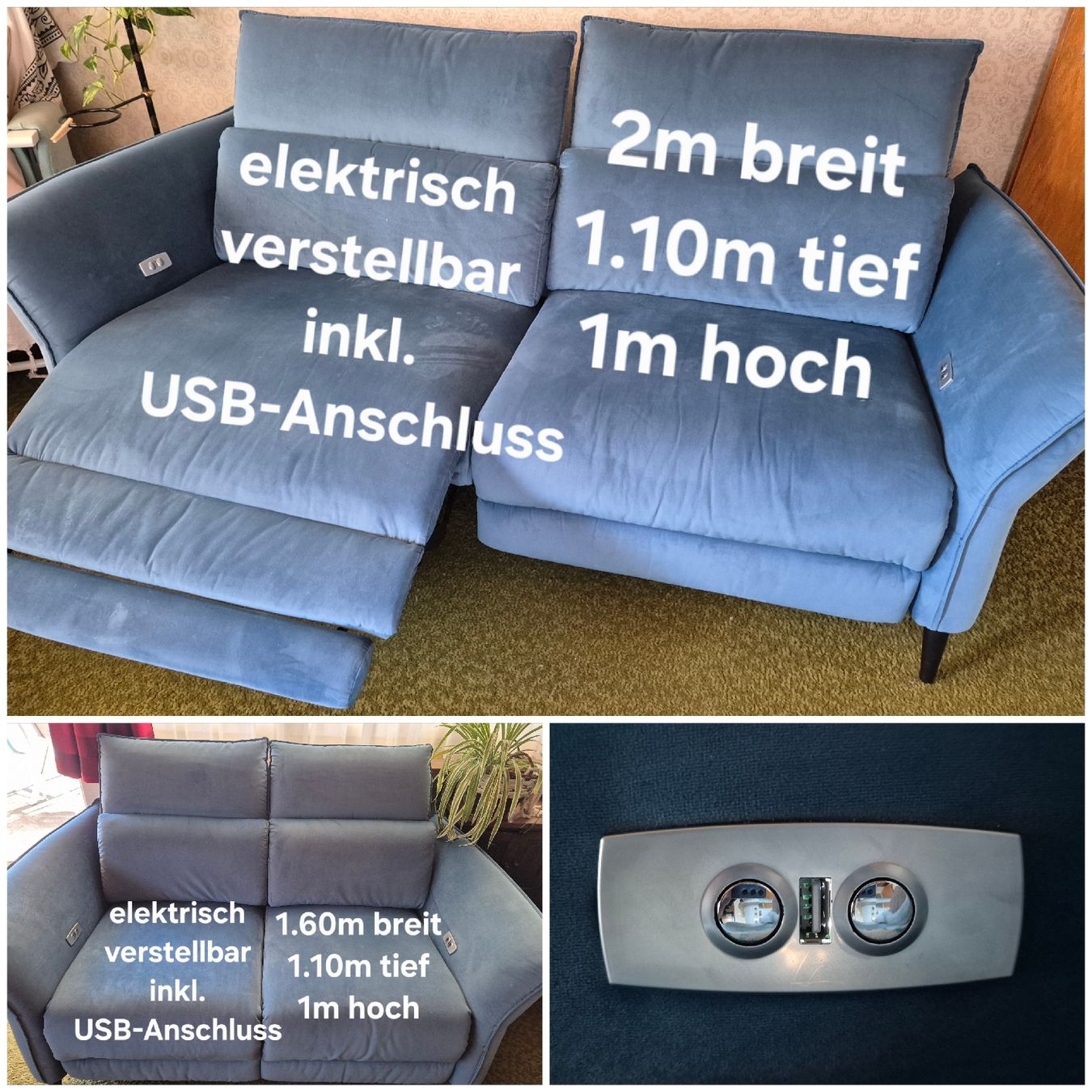 Divani: 2 elektrisch verstellbare Sofas – Nuovo (secondo la descrizione) da Flums venduto da Jasmin5445