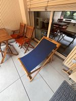 Holz Liegestuhl blau dunkel guter Zustand