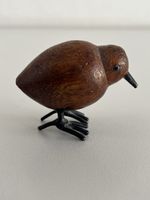 Vintage Figur aus Holz und Metall / Kiwi 