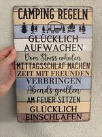 Camping Blechschild